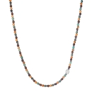 Collana pietre girocollo uomo donna argento