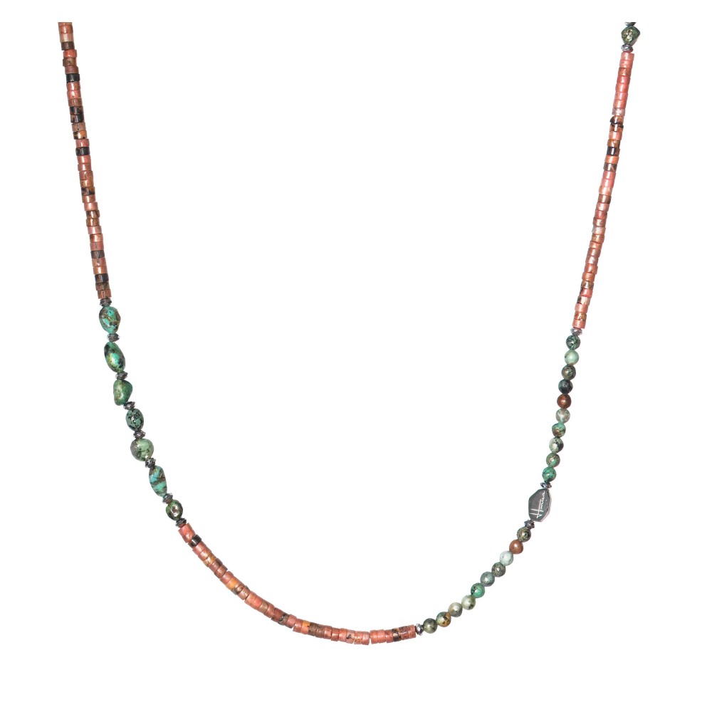 Collana Uomo Donna Turchese Pietre Dure Naturali
