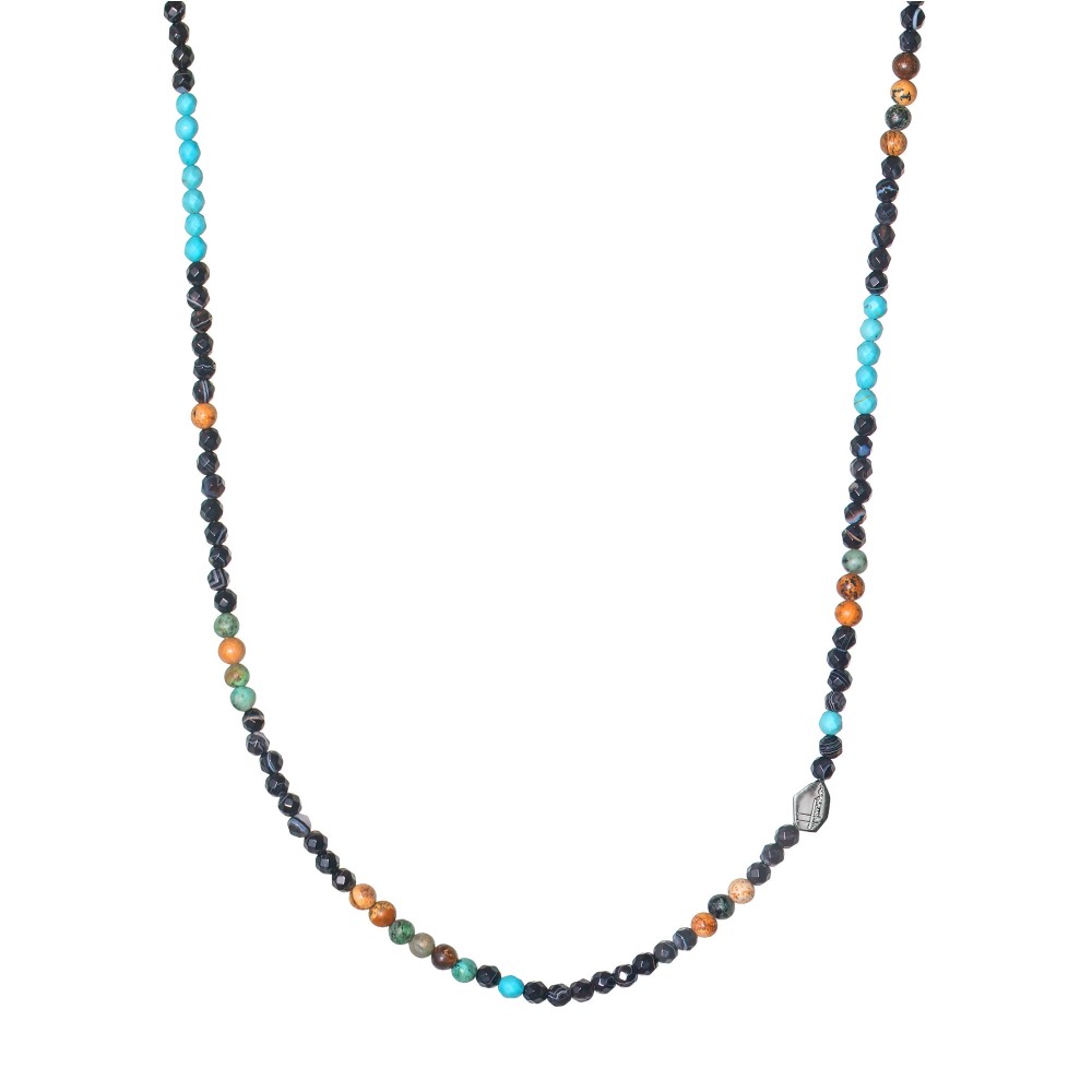 COLLANA NERA PIETRE UOMO DONNA
