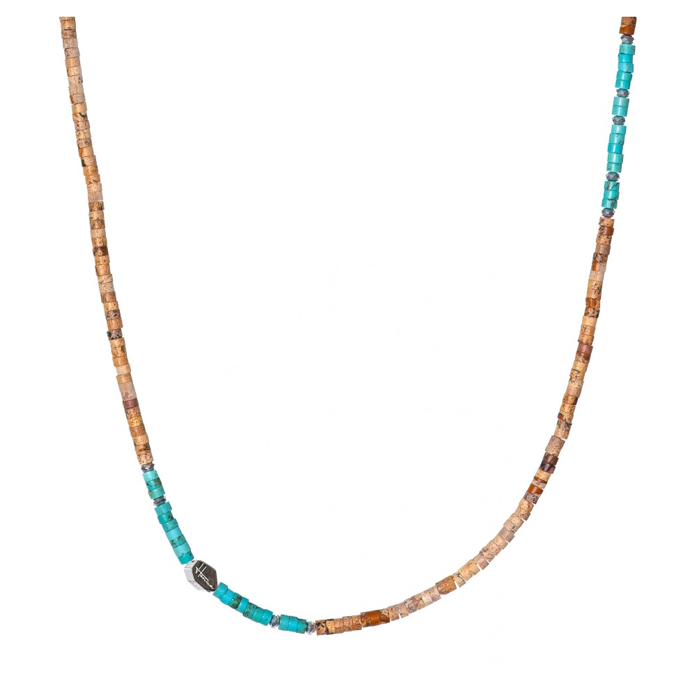 COLLANA UOMO DONNA PIETRE TURCHESE