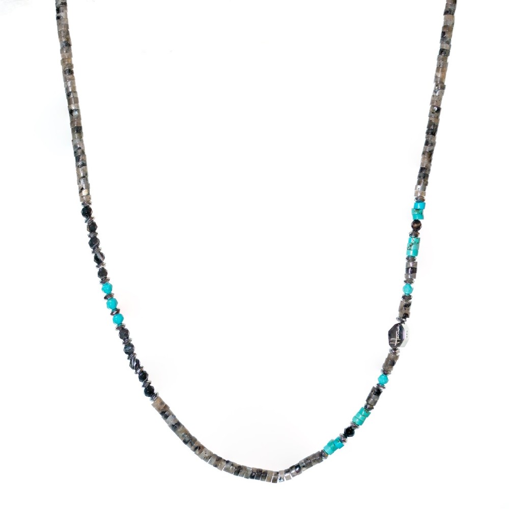 Collana Pietre Uomo Donna Argento 925