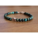 Bracciale in Pietre Naturali Turchese Africano e Argento 925% - 5