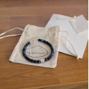 bracciale sfere blu uomo
