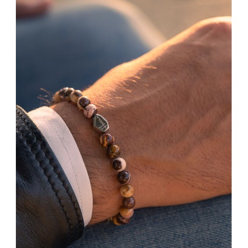 BRACCIALE PIETRE DURE UOMO Donna DIASPRO 2