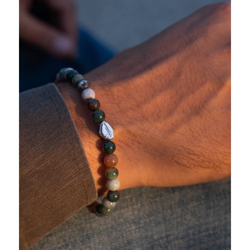 BRACCIALE AGATA INDIANA UOMO DONNA PIETRE DURE 2