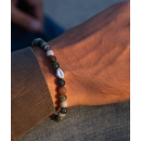 Bracciale in Pietre naturali Agata Indiana e Argento 925% - 2