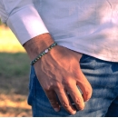 Bracciale Uomo Pietre Dure Palline Sfere