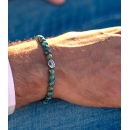 Bracciale in Pietre Naturali Turchese Africano e Argento 925% - 4