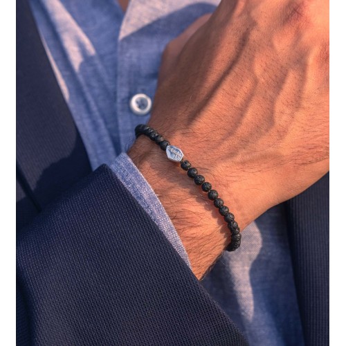 BRACCIALE PIETRA LAVICA uomo donna 2