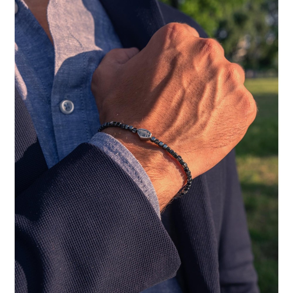 Braccialetto sottile fine Argento Unisex