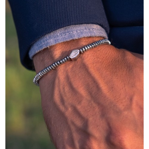 Bracciale uomo donna pietre dure ematite argento 925 2