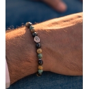 Bracciale Uomo Pietre Turchese a palline sfere