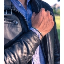 Bracciale Pietre Turchese Naturale cubo, Ematite e Argento 925% - 6