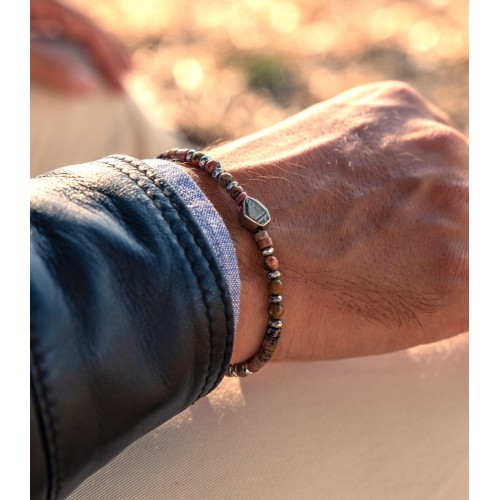 Bracciale donna pietre sottile argento 925 2