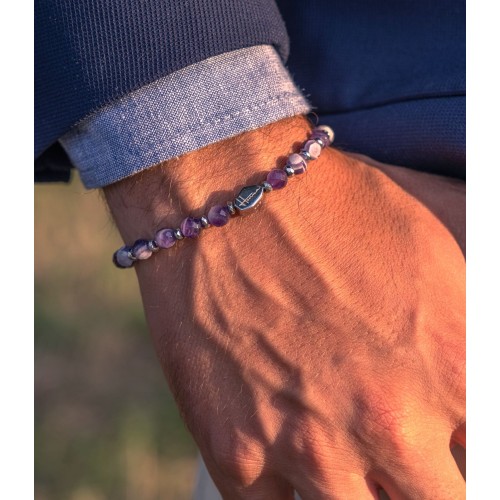 Bracciale donna ametista pietre dure uomo argento 2