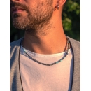 Girocollo Uomo Heishi Hawaiano Pietre Naturali Turchese Agata Labradorite