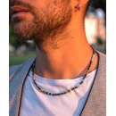 Collana Uomo Donna Pietre Dure Naturali Catena Argento