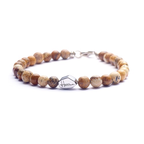 Bracciale Uomo Donna Pietre Dure Diaspro Picture