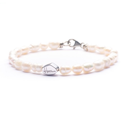 Bracciale Uomo Donna Unisex Perle e Argento 925