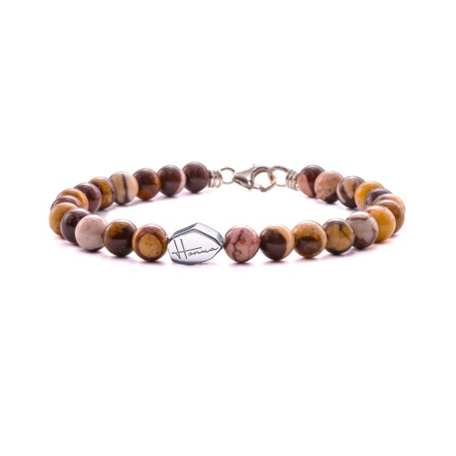 BRACCIALE PIETRE DURE UOMO Donna DIASPRO