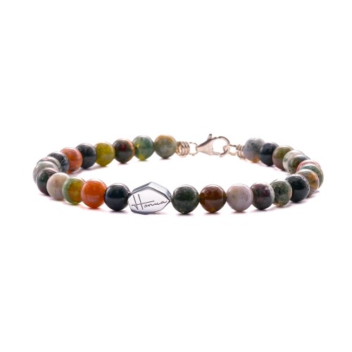 BRACCIALE AGATA INDIANA UOMO DONNA PIETRE DURE