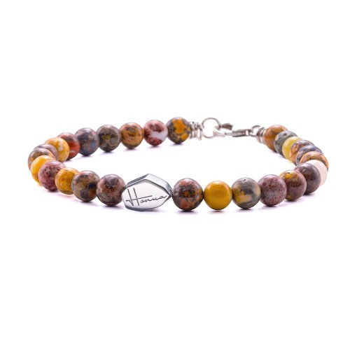 Bracciale uomo donna pietre dure naturali argento