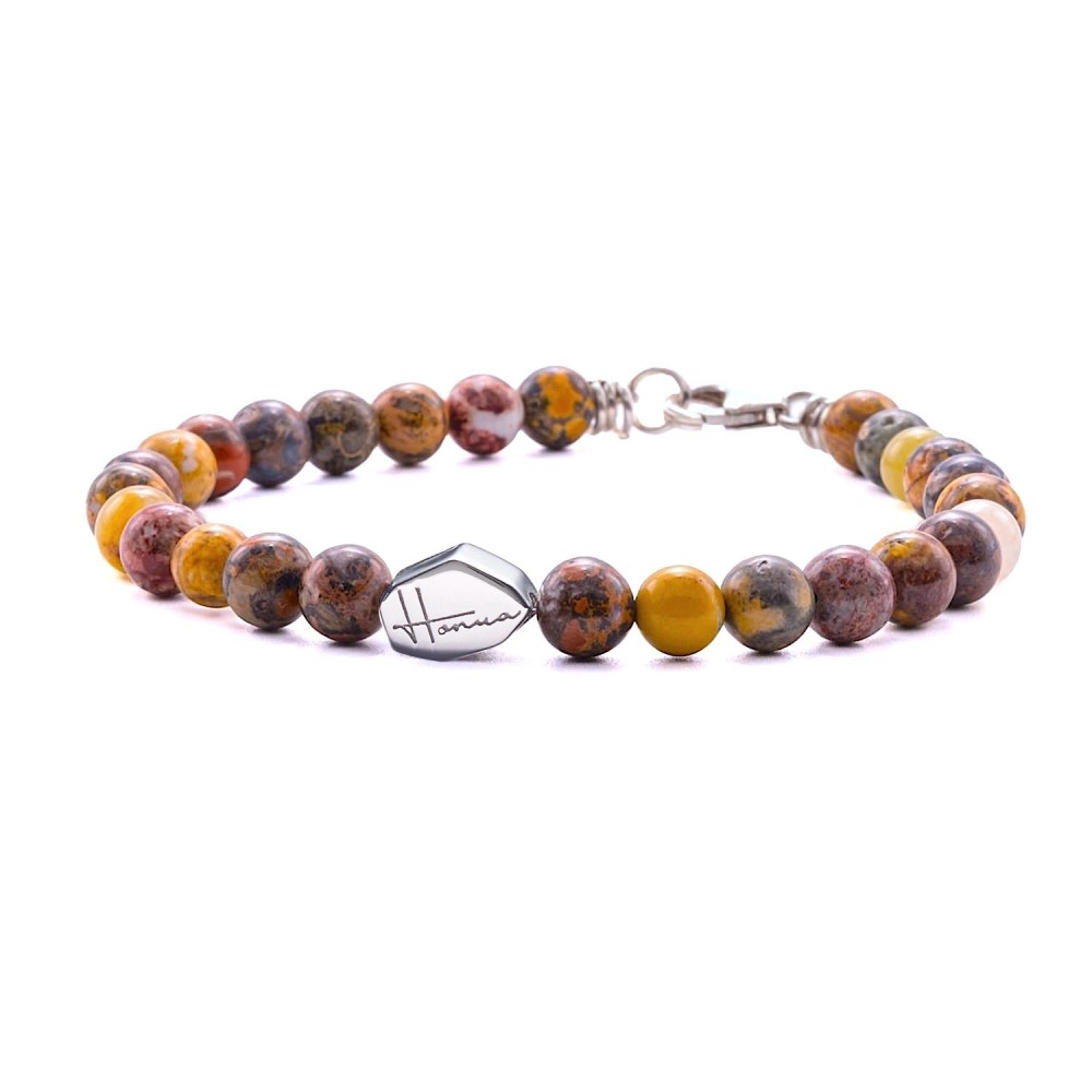 Bracciale uomo donna pietre dure naturali argento