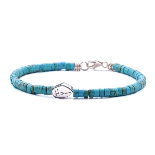 Bracciale pietre dure uomo turchese heishi uomo donna
