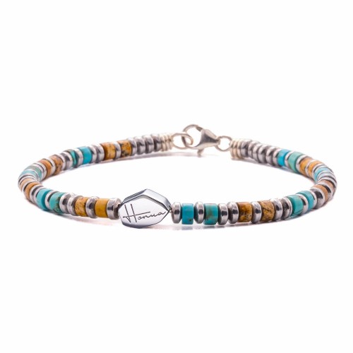 bracciale uomo donna pietre dure heishi