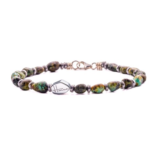 BIACCIALE PIETRE DURE TURCHESE UOMO DONNA SASSO