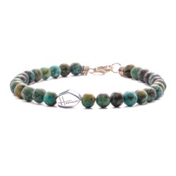 BRACCIALE PIETRE dure TURCHESE uomo donna argento