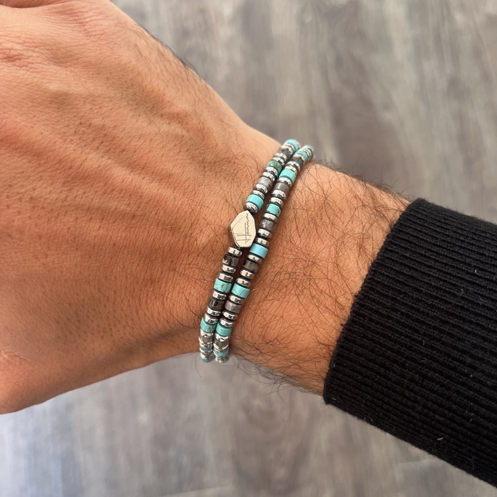 bracciale molla pietre e argento925
