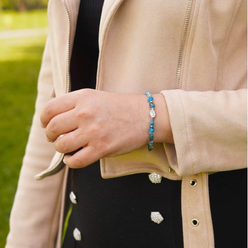 Bracciale Amazzonite Uomo Donna Pietre Dure e Argento 2