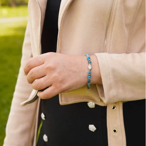 Bracciale Amazzonite Uomo Donna Pietre Dure e Argento 2