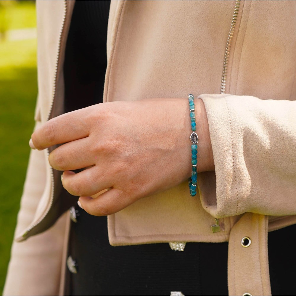 bracciale pietre cubi azzurre