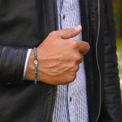 bracciale pietre cubi azzurre