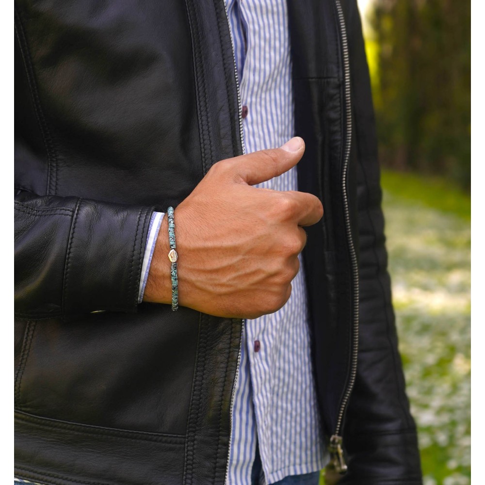 bracciale pietre tuchese africano heishi