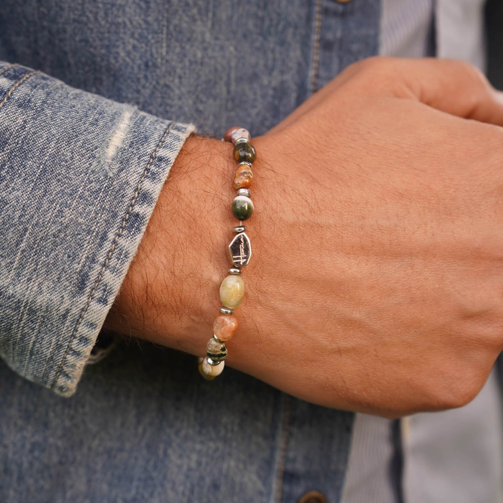 bracciale pietre dure uomo