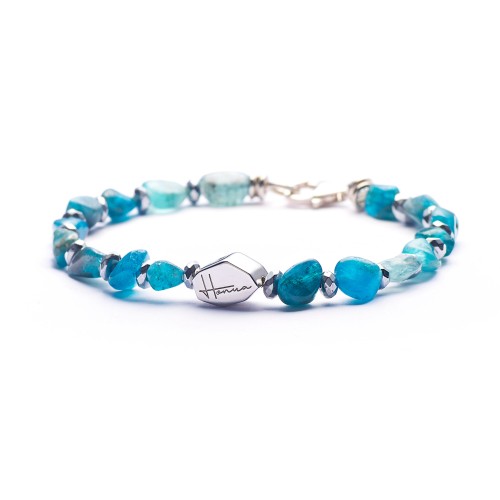 Bracciale Amazzonite Uomo Donna Pietre Dure e Argento