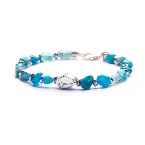 Bracciale Amazzonite Uomo Donna Pietre Dure e Argento