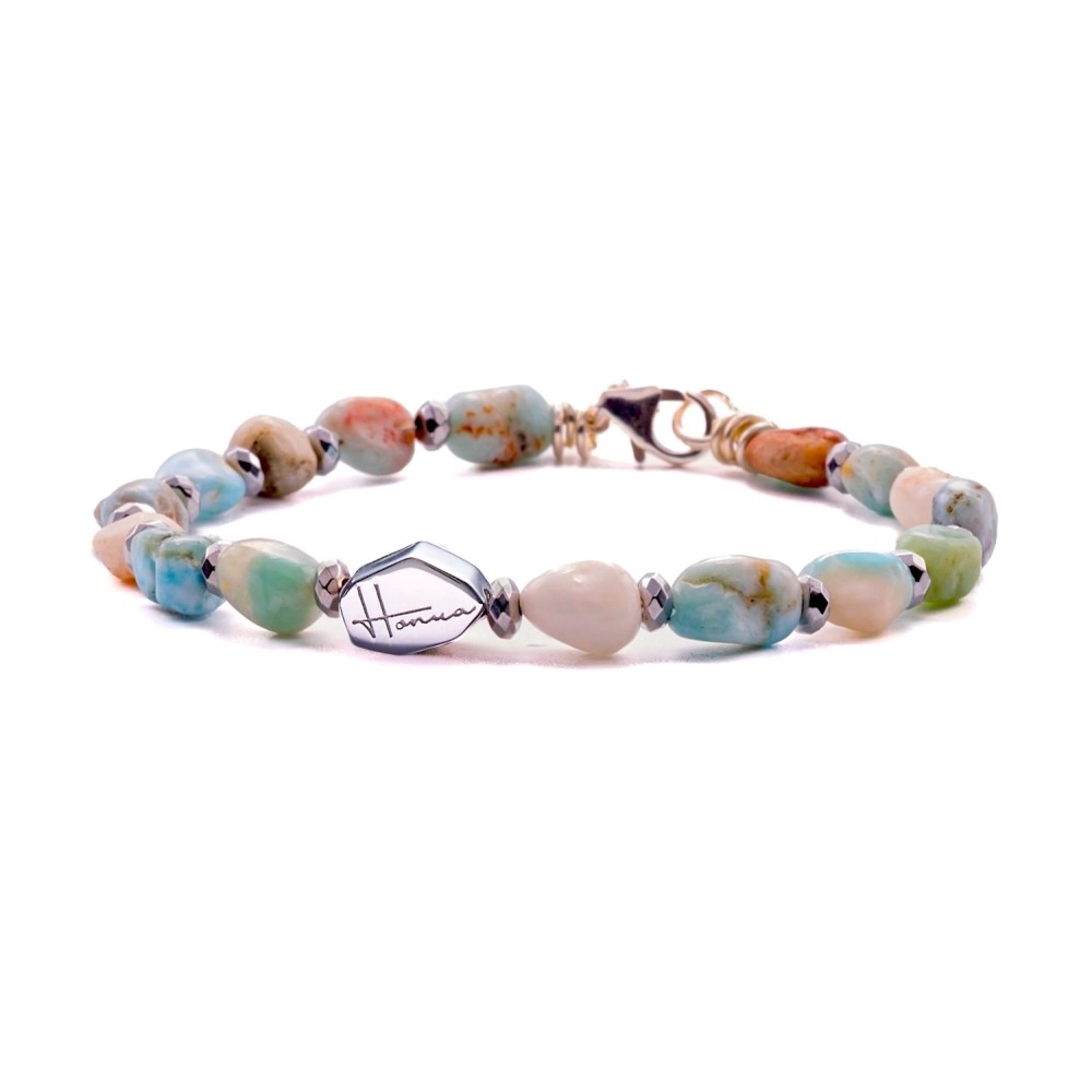 Bracciale pietre dure uomo donna argento 925