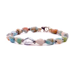 Bracciale pietre dure uomo donna argento 925
