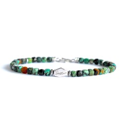 bracciale uomo donna cubo pietre dure argento 925 turchese