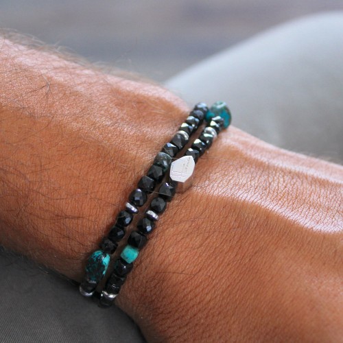bracciale spinello turchese argento uomo 2